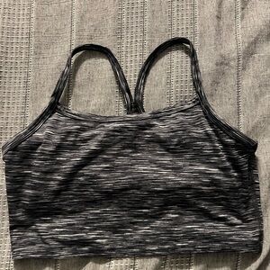 Aerie Black and Gray Heathered Sports Bra